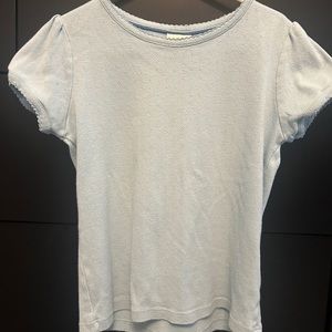 Mini Boden Girls Blue Top size 7-8
